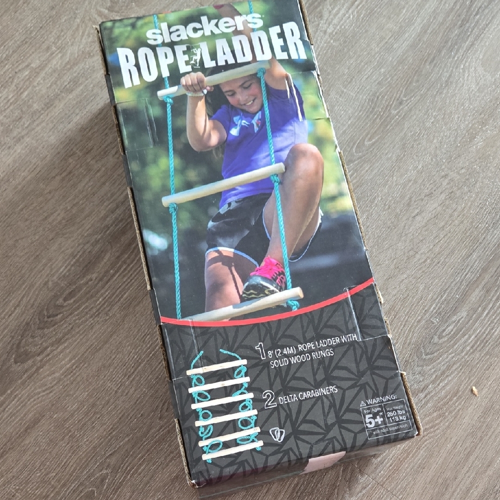 Slackers Rope Ladder with Solid Wood Rungs